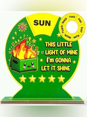 Dumpster Fire 'This Little Light of Mine' Desk Accessory